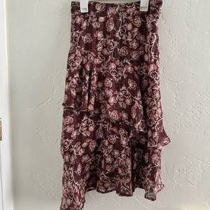 Knox Rose Floral Asymmetrical skirt